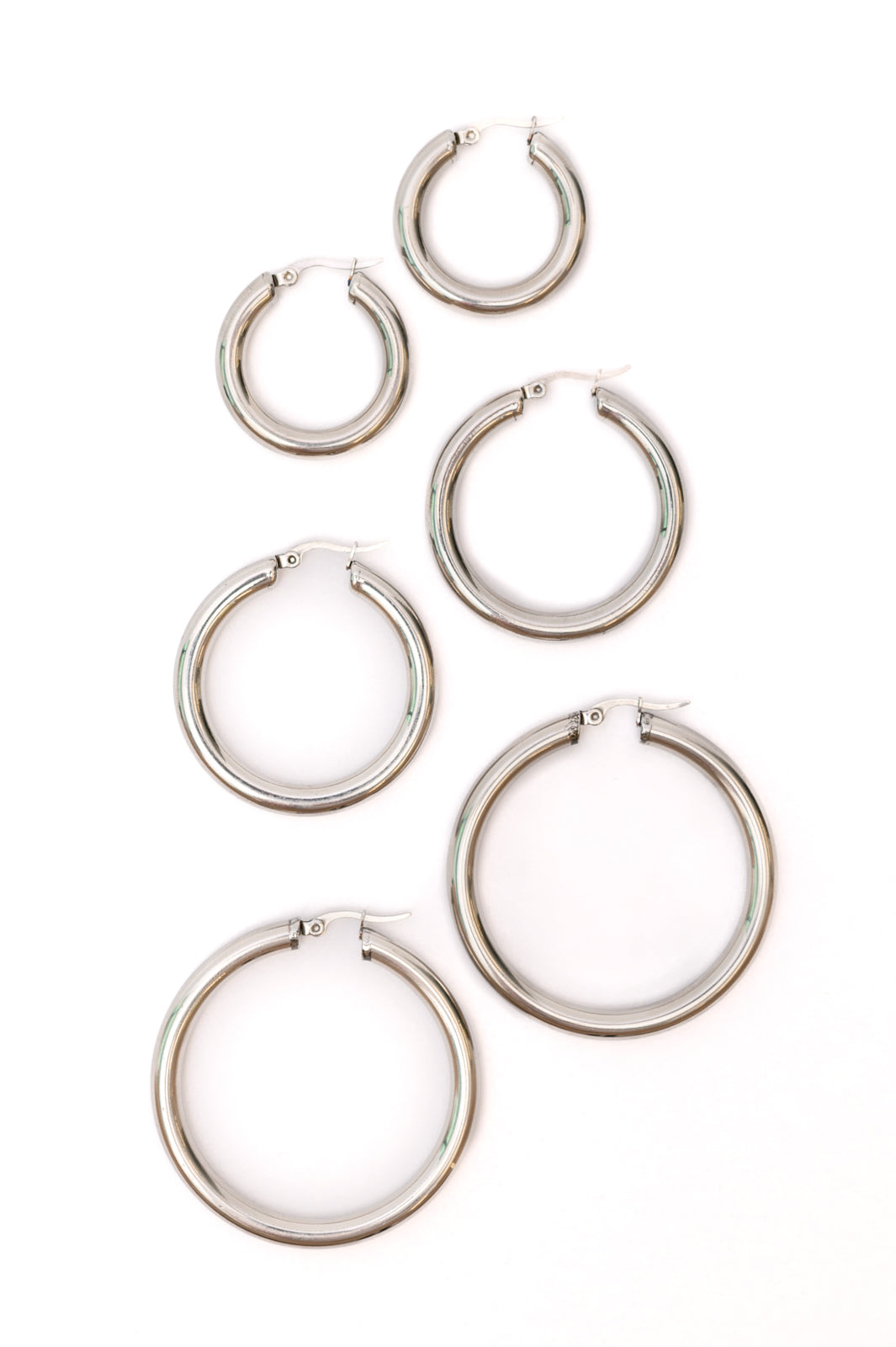 Ave- Day to Day Hoop Earrings Set in Silver