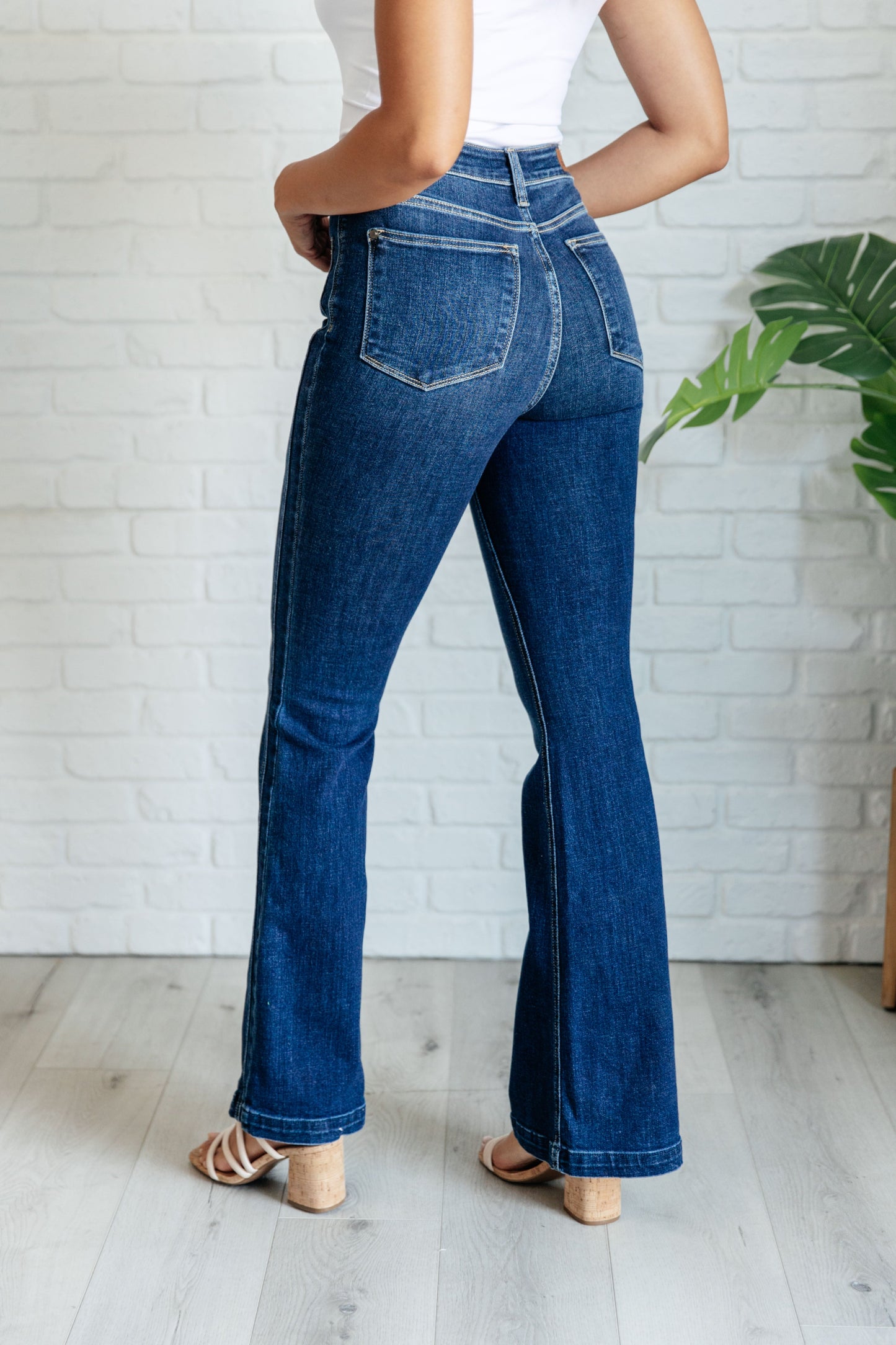 Judy Blue-Mavis High Rise Side Seam Detail Flare Jeans