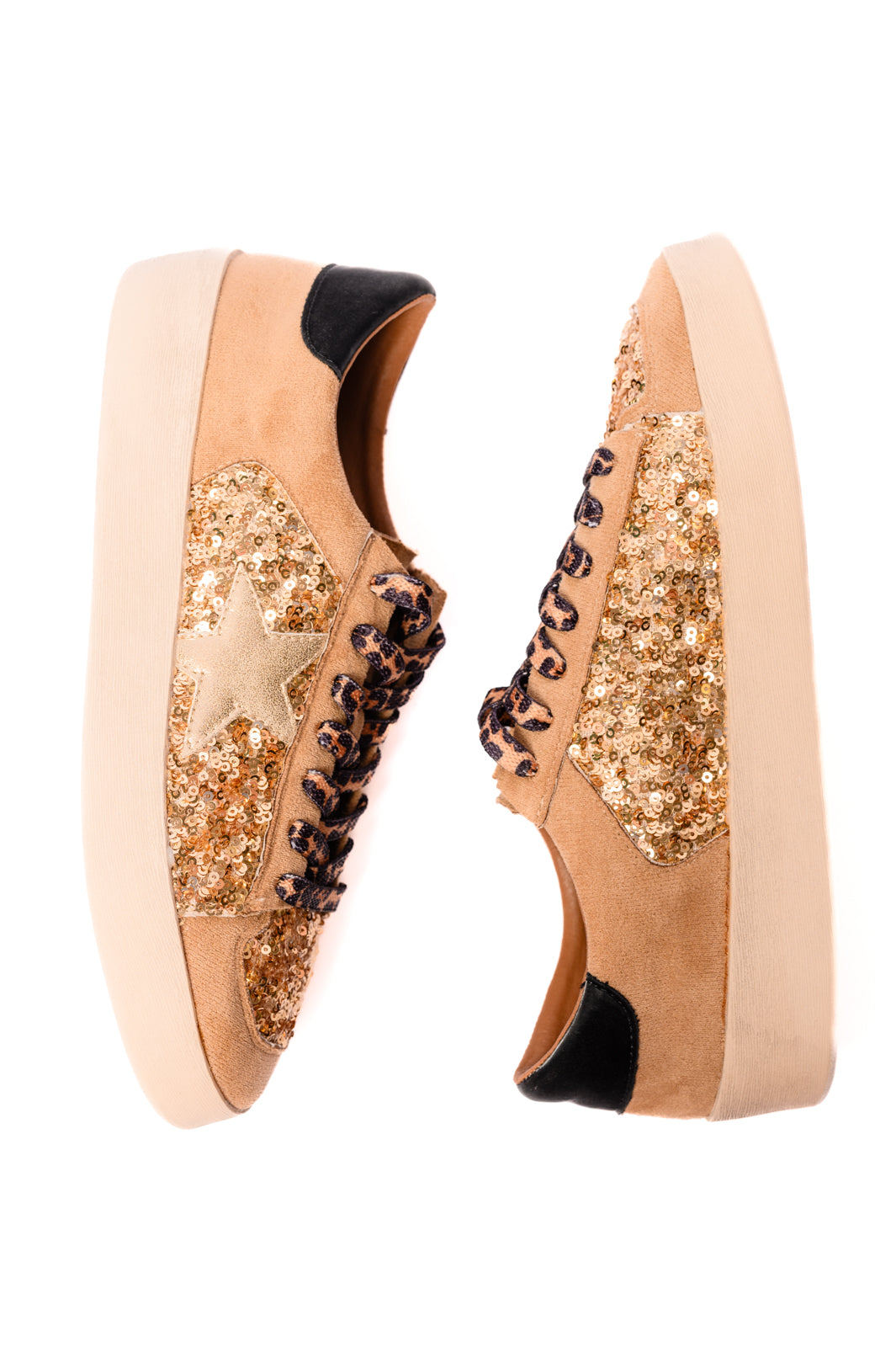 Corkys- Another Round Sneakers in Gold Sequins