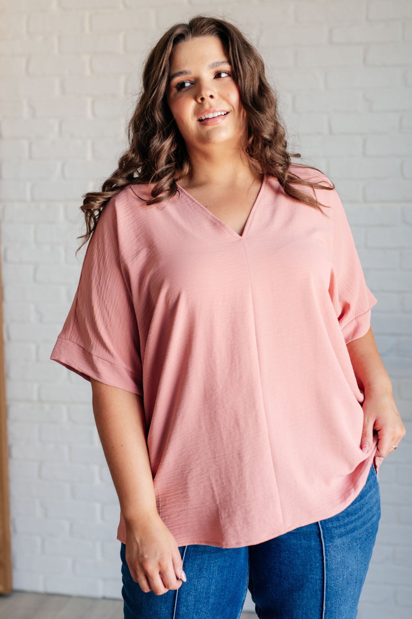 Jodifl- Contrary to Popular Belief V-Neck Blouse