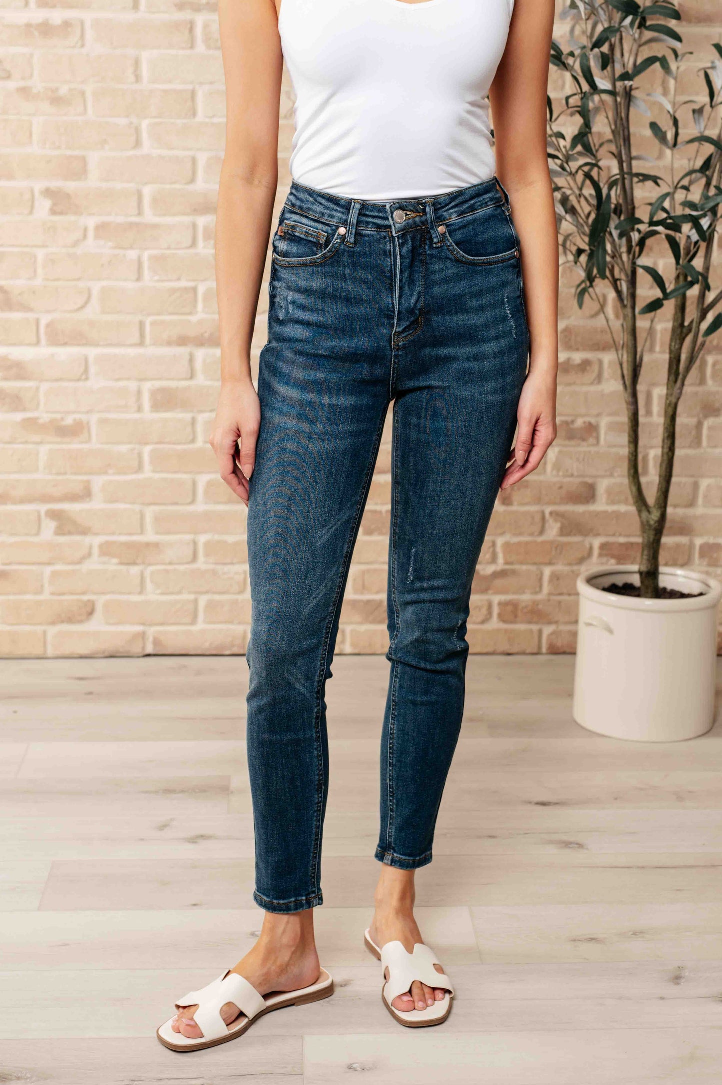 Judy Blue-Cora High Rise Control Top Skinny Jeans