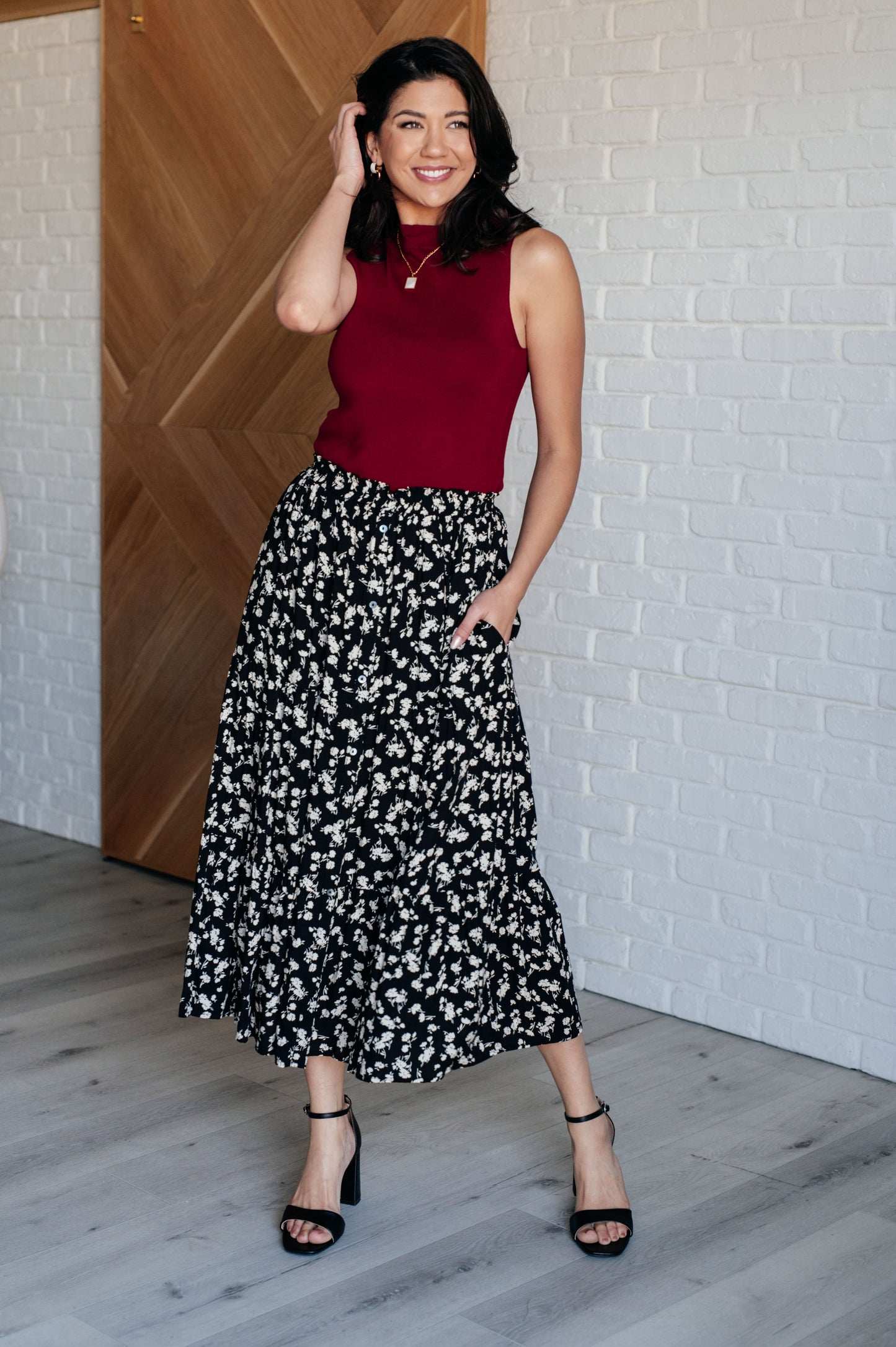 Polagram-Fielding Flowers Floral Skirt