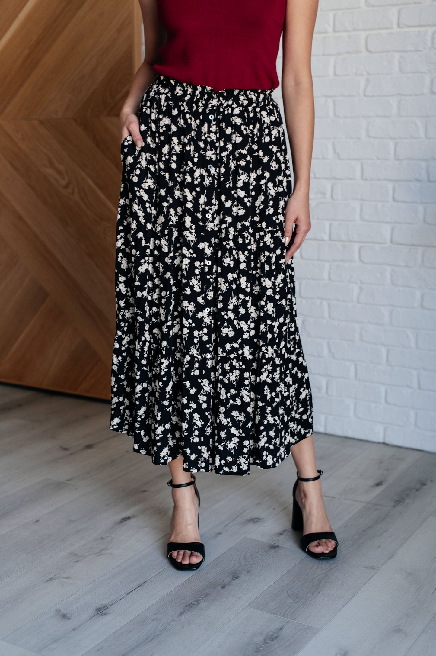 Polagram-Fielding Flowers Floral Skirt