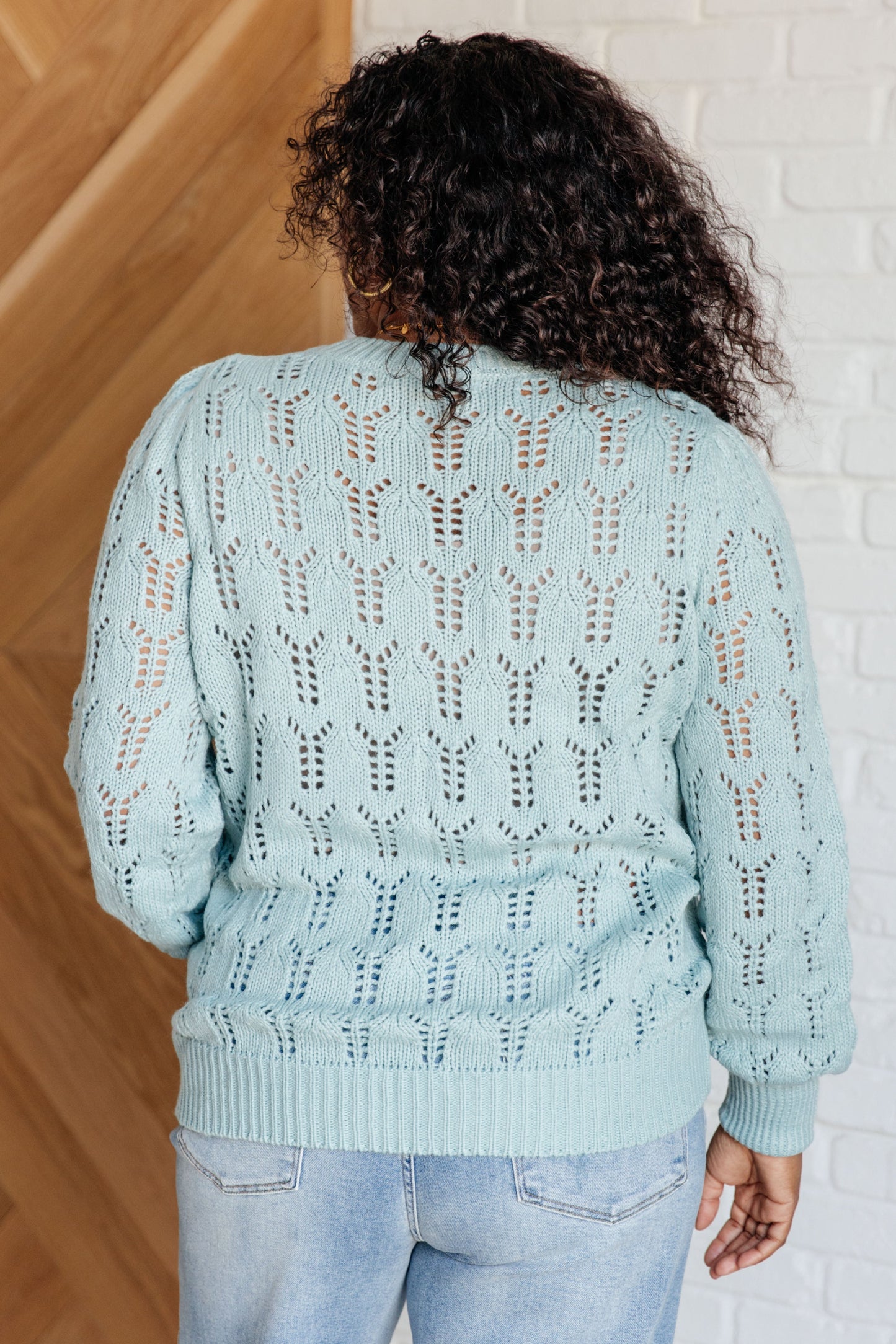 One Eleven-Hole In One Sheer Pointelle Knit Sweater