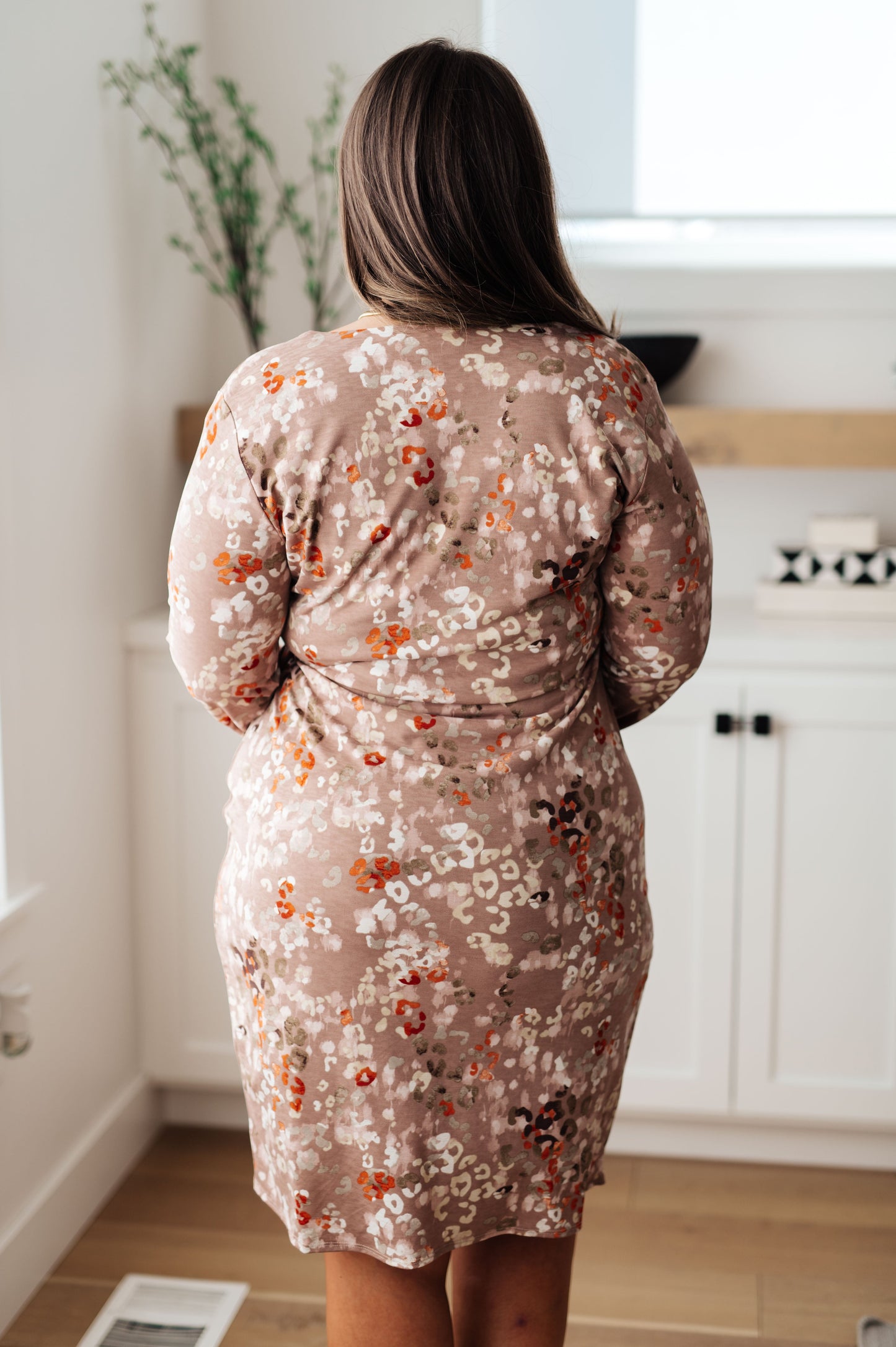 Sew In Love-Honey Do I Ever Faux Wrap Dress in Taupe