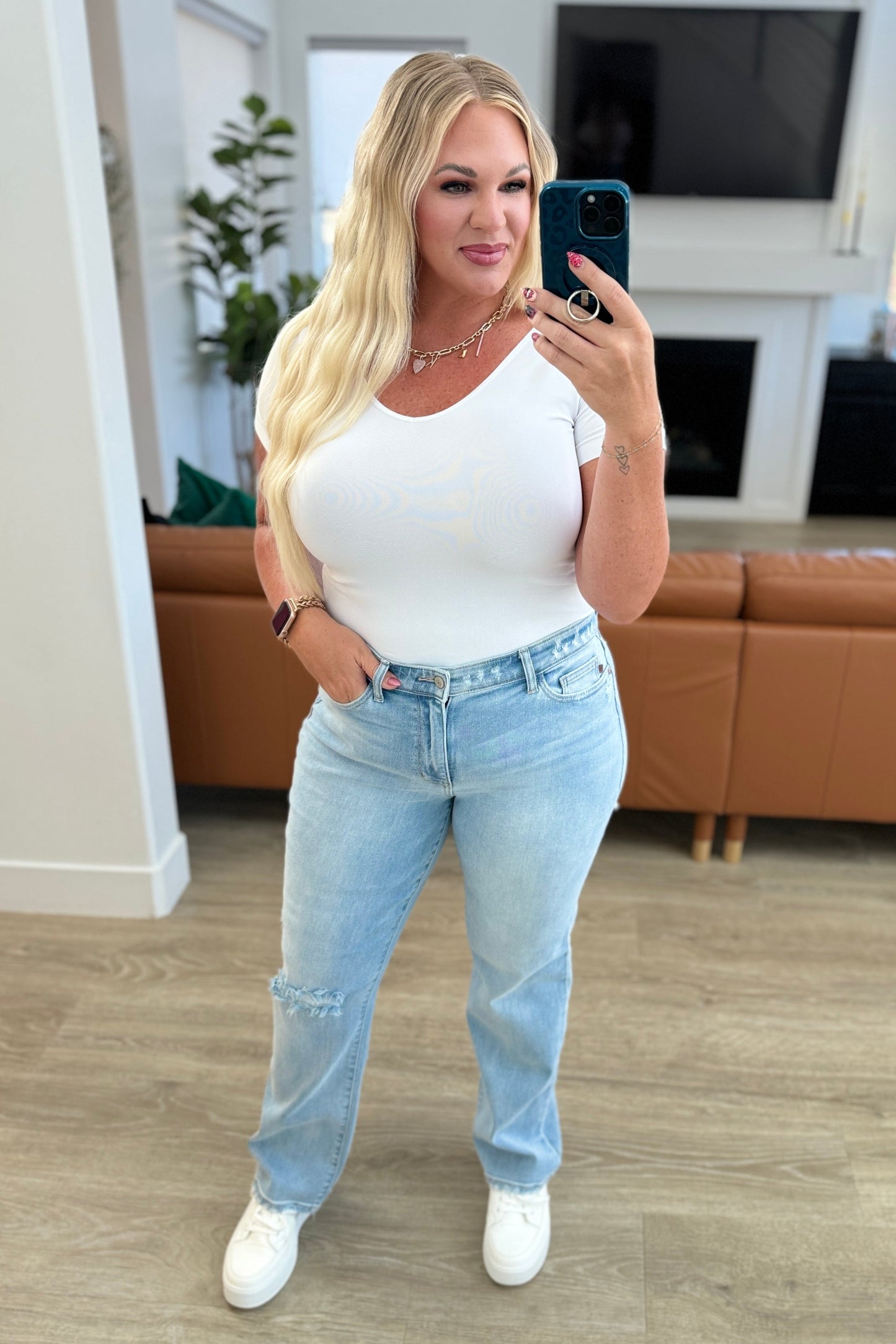 Judy Blue-Parker High Rise 90's Straight Jeans