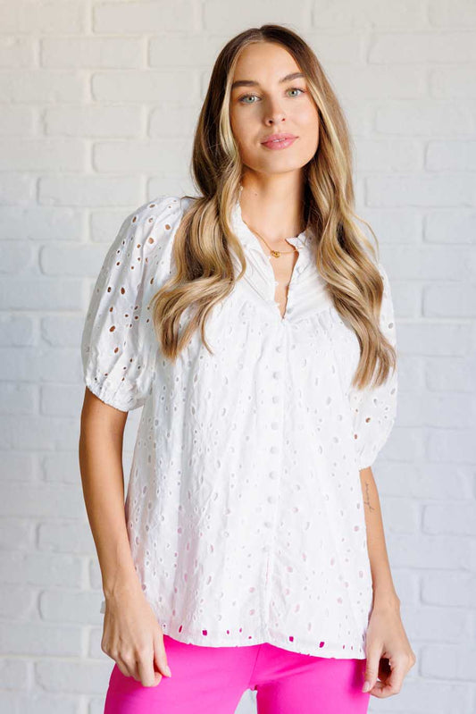 One Eleven North-Eyelet Lace Blouse