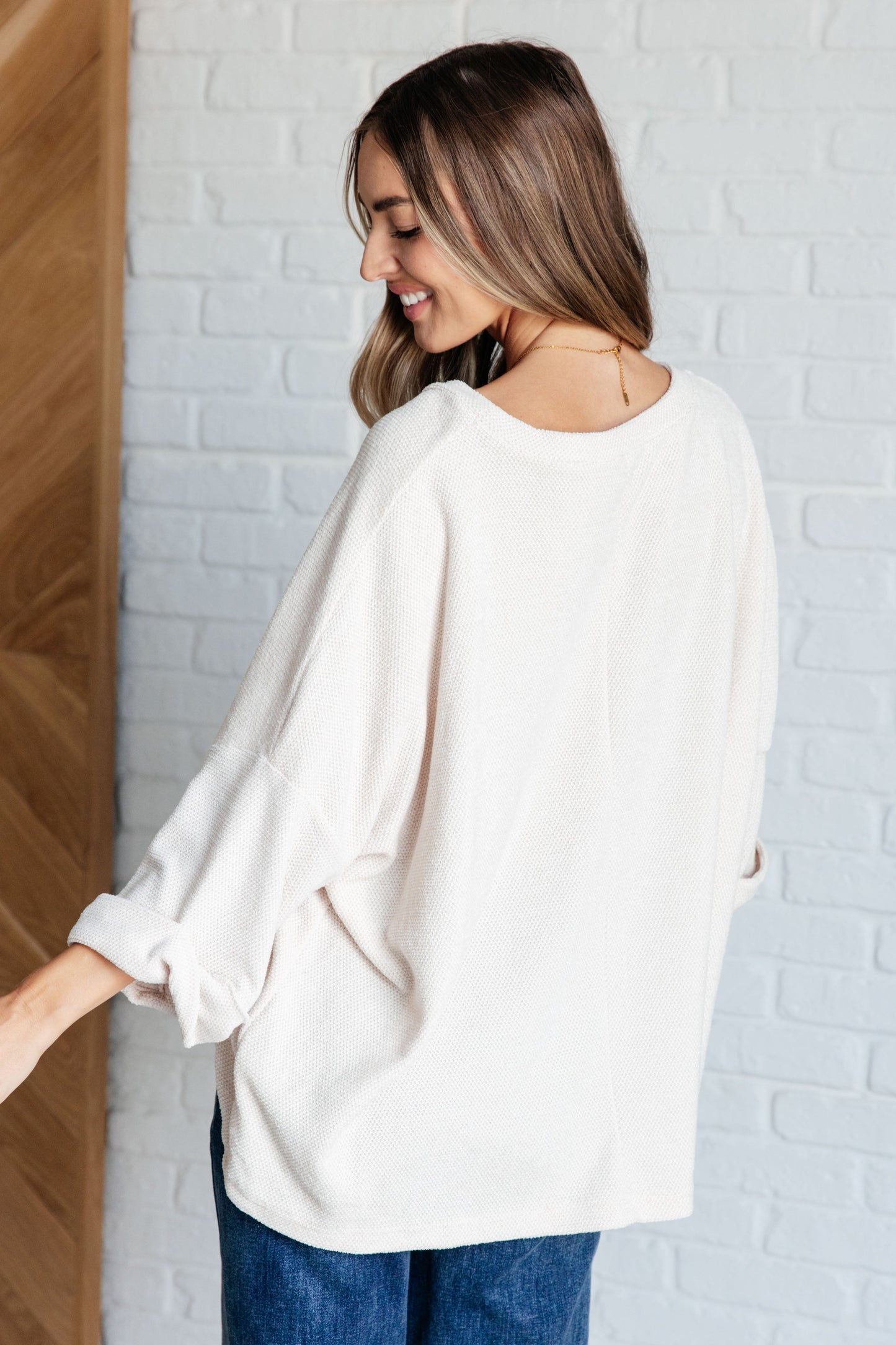 White Birch-Ivory Thoughts Chenille Blouse