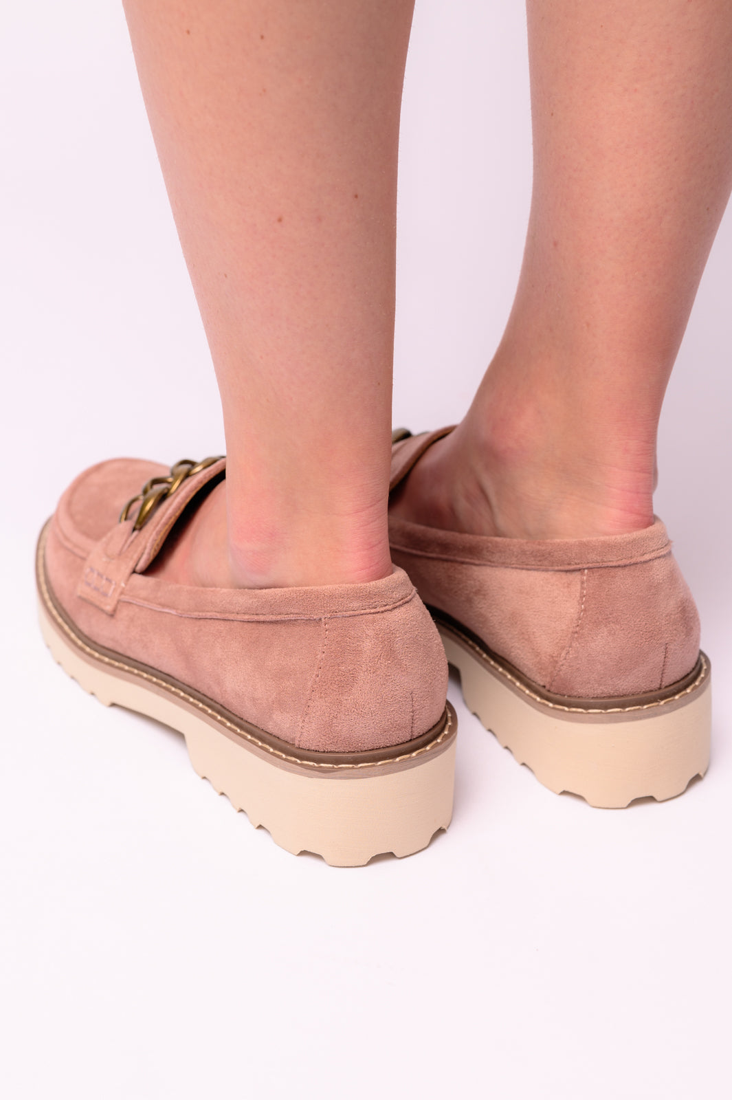 Corkys- Literally Loafers in Blush Faux Suede