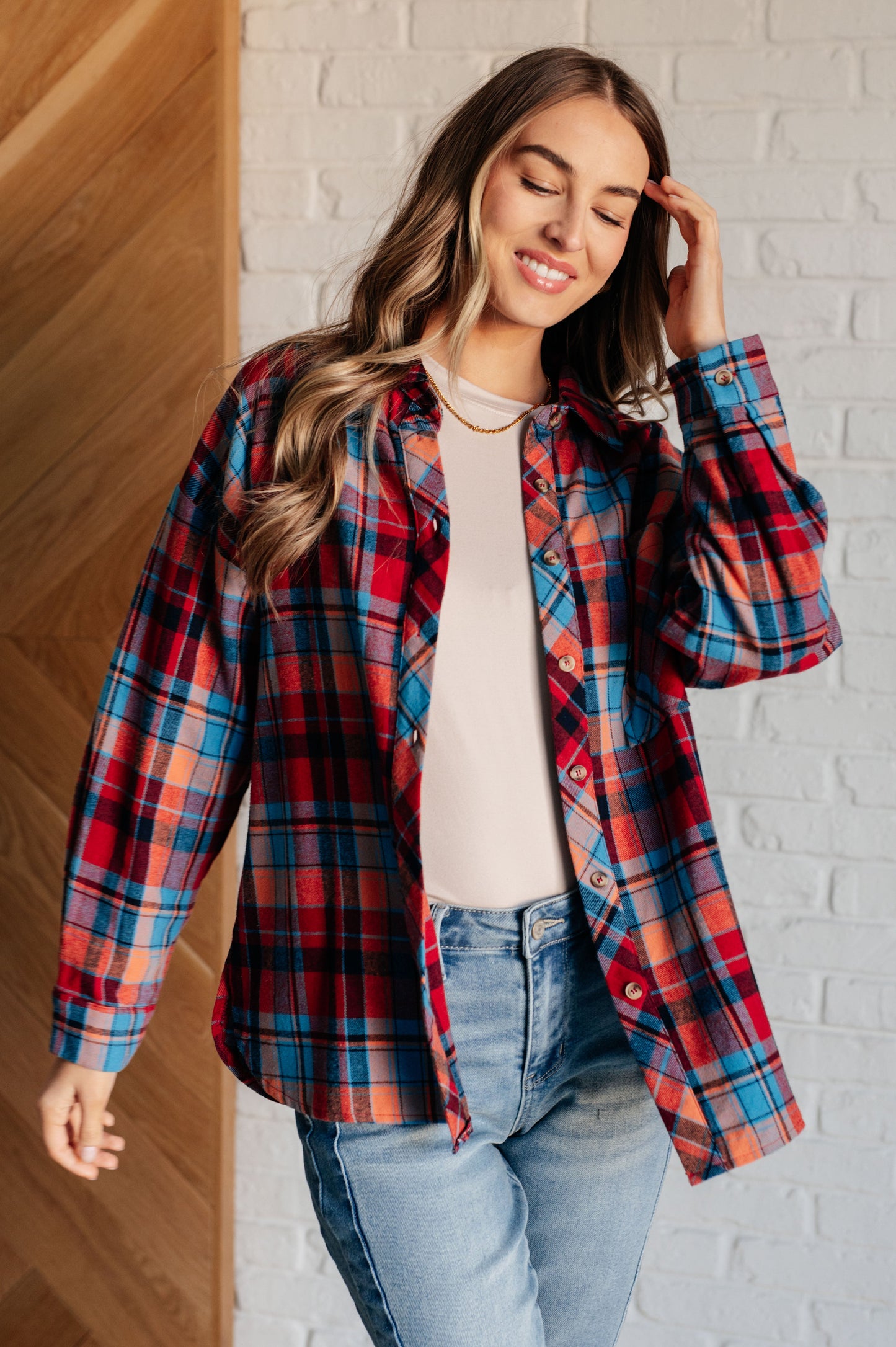 One Eleven North-Make it Make Sense Plaid Button Up