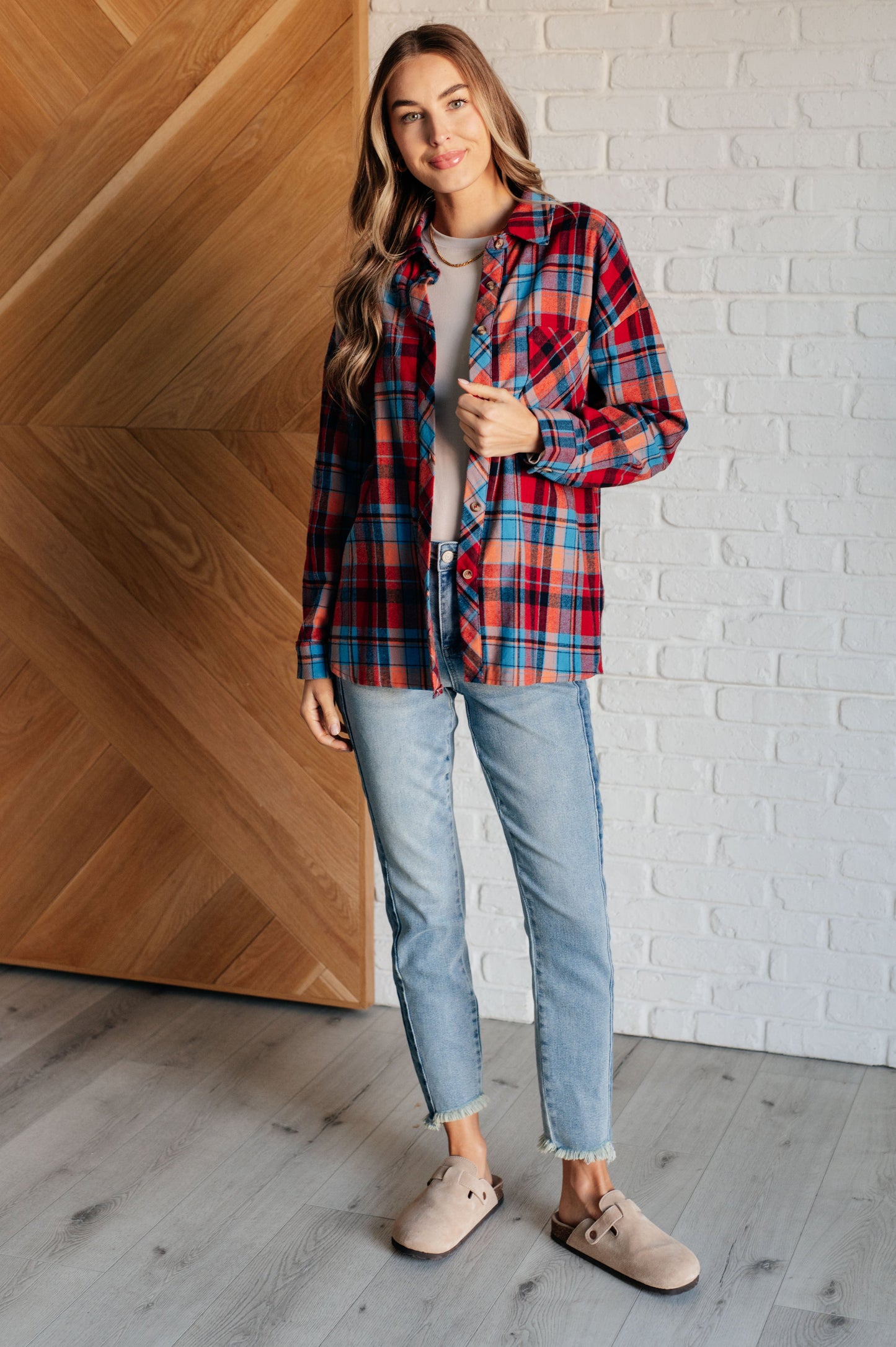 One Eleven North-Make it Make Sense Plaid Button Up