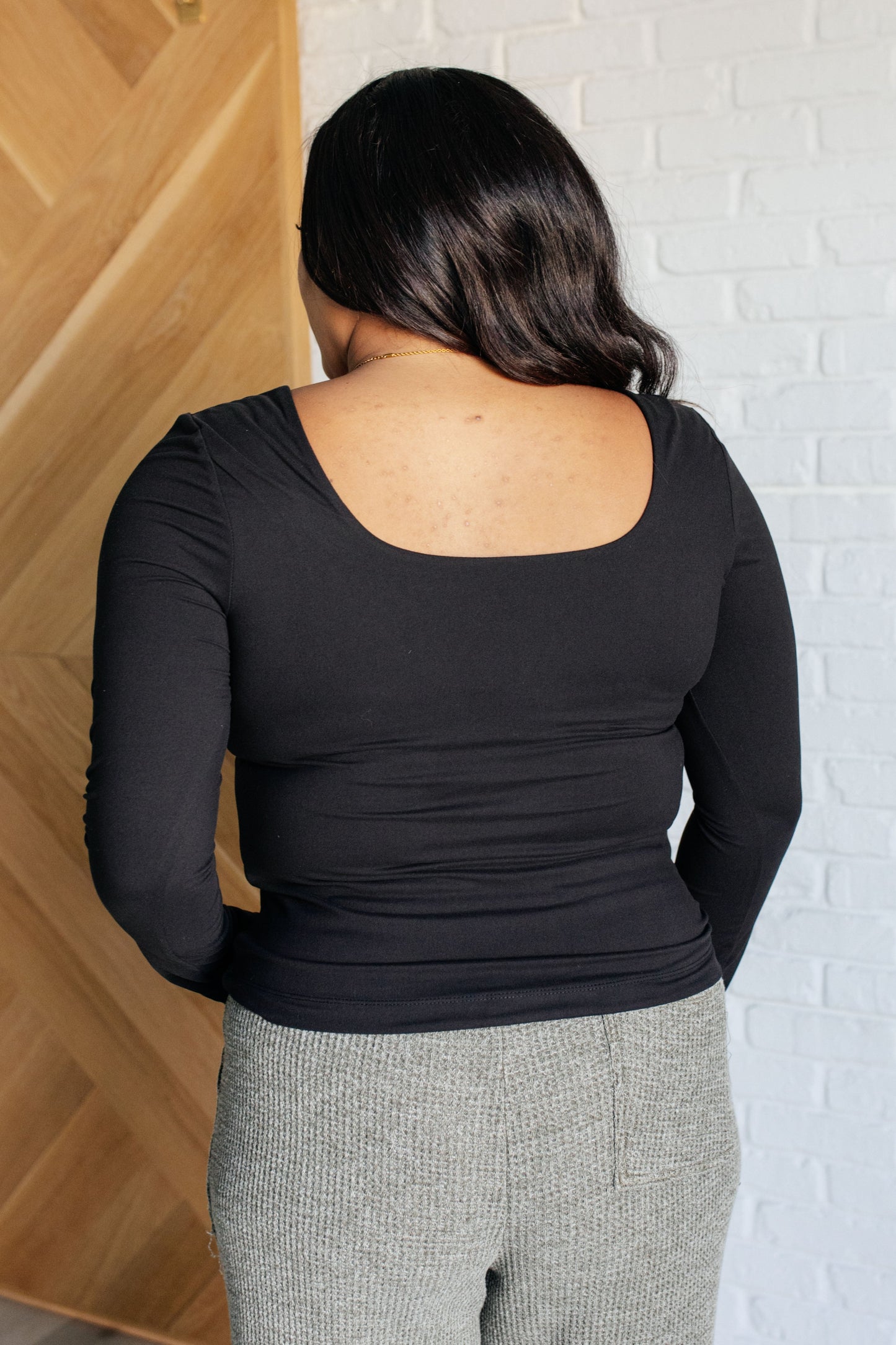 Rae Mode-Never Imitated Long Sleeve Top in Black