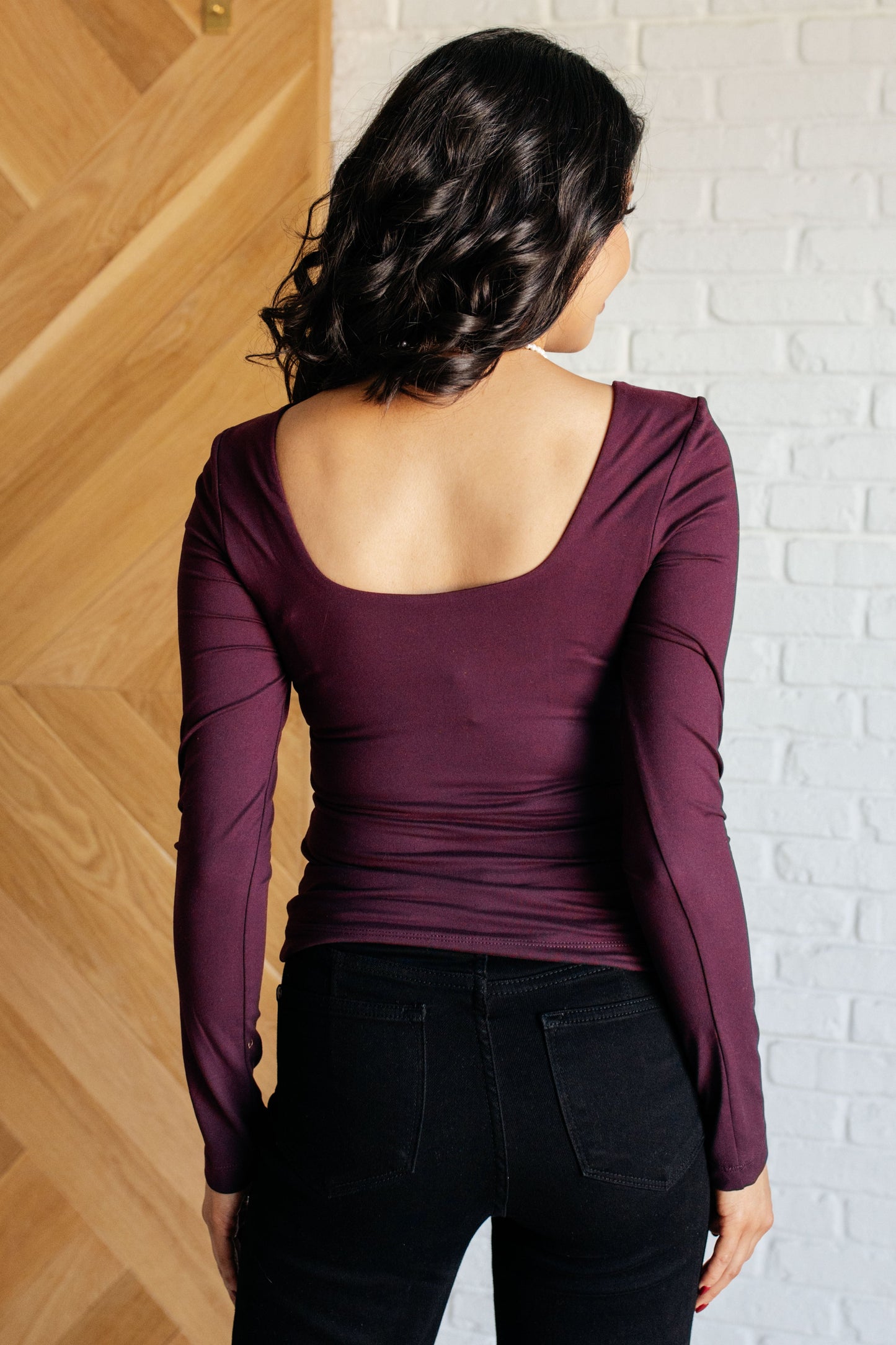 Rae Mode-Never Imitated Long Sleeve Top in Cassis