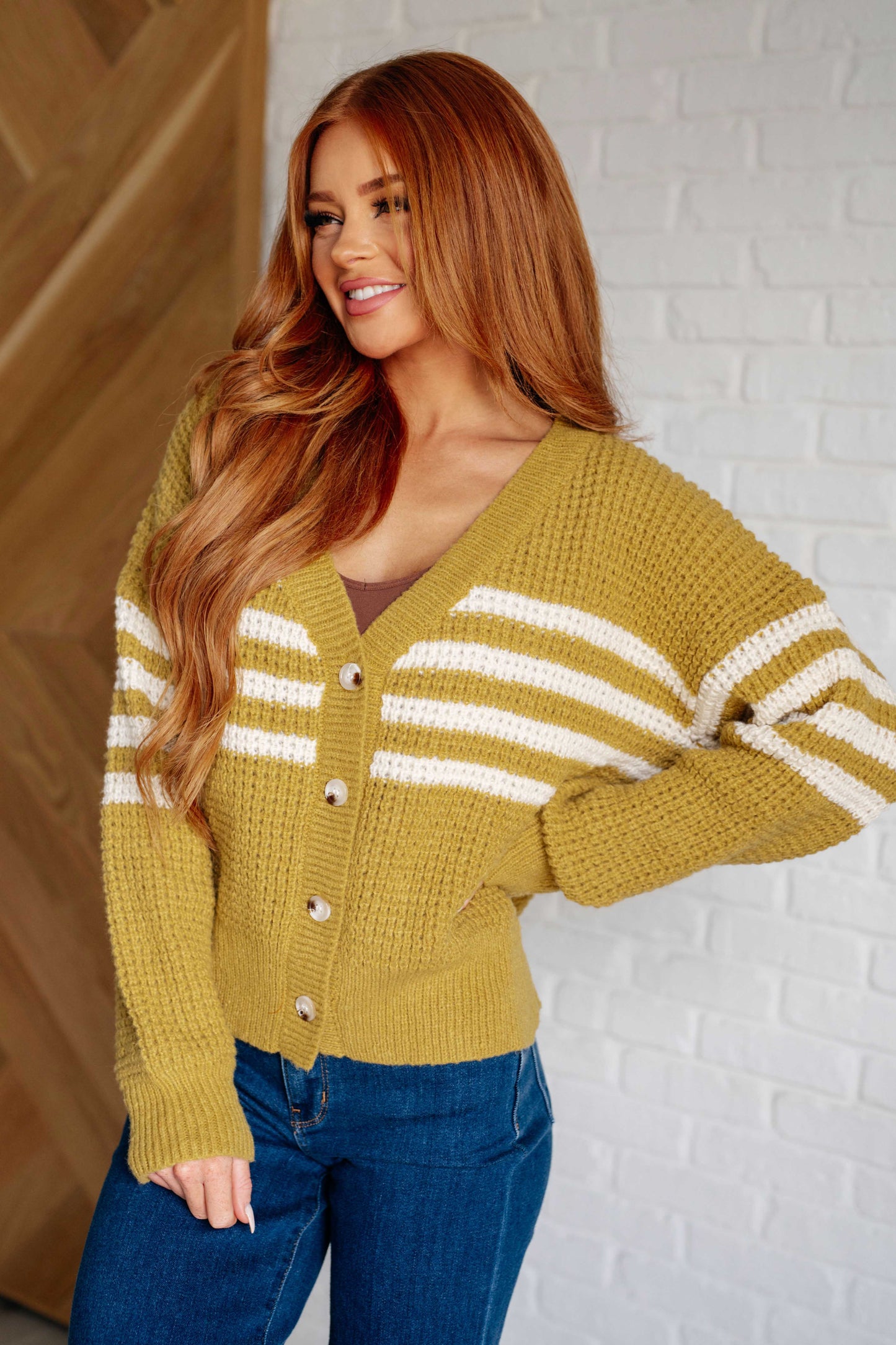 Gigi-On Top of the World Striped Cardigan