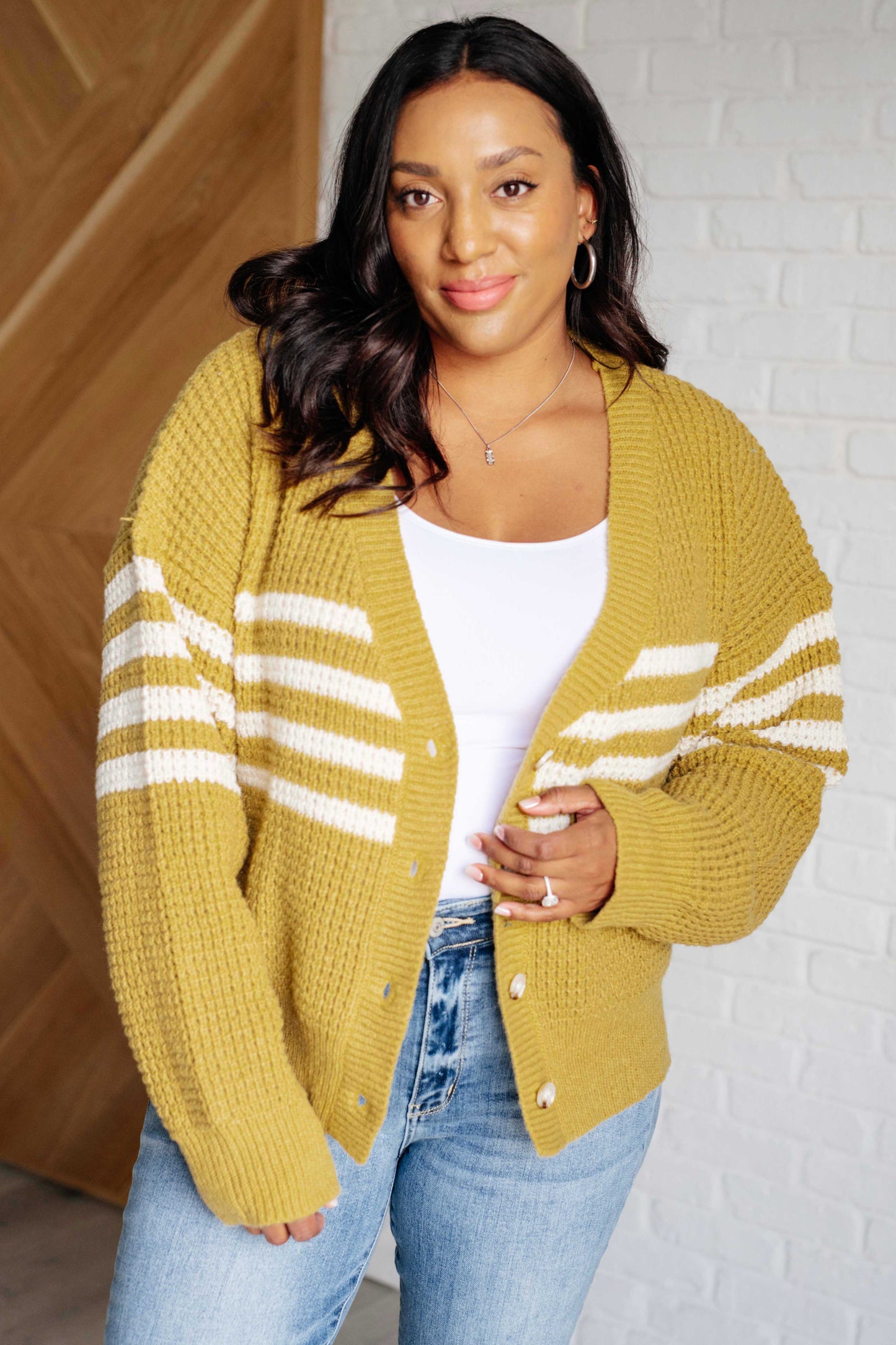 Gigi-On Top of the World Striped Cardigan