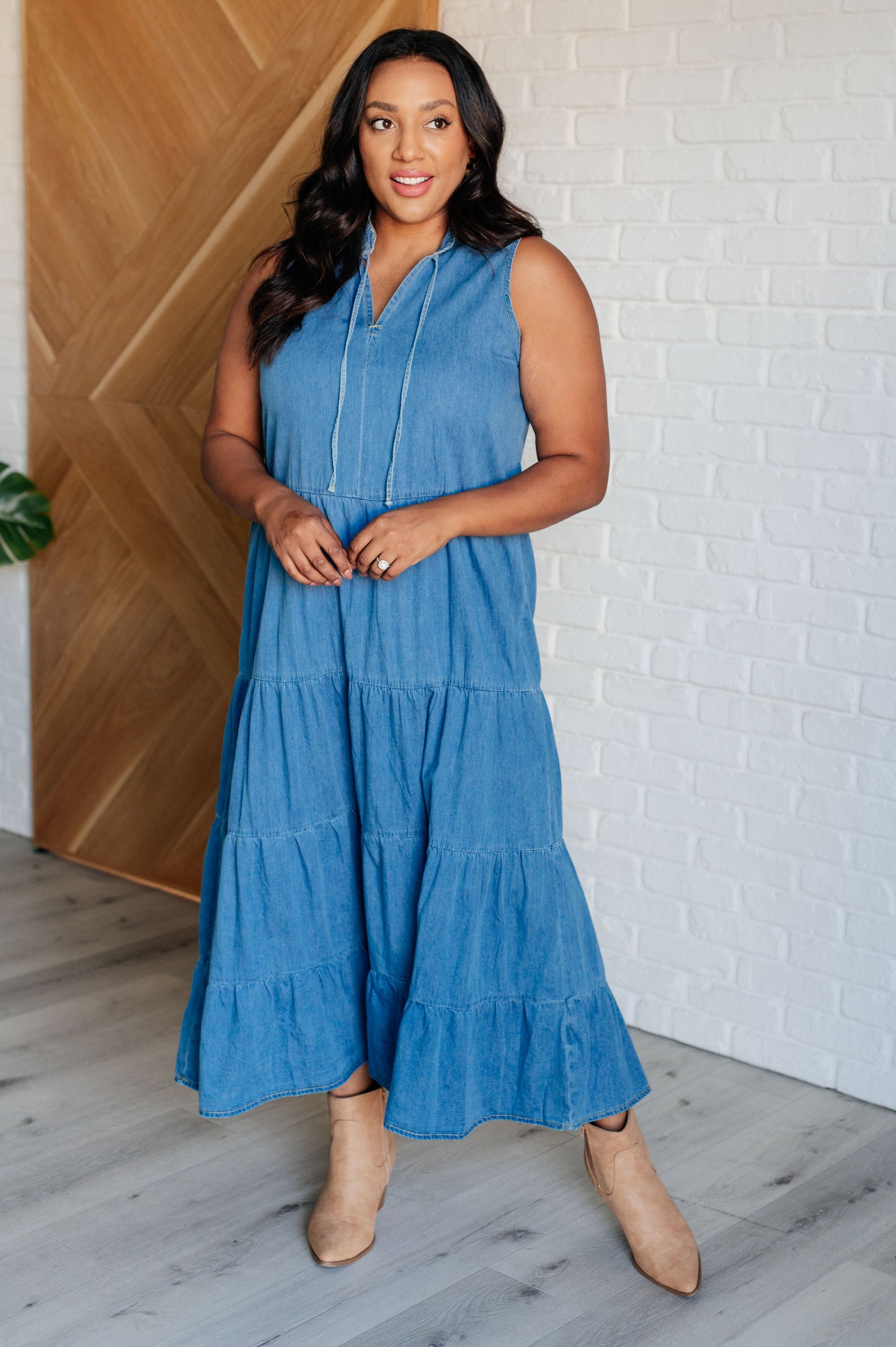 One Eleven North-Perfect Choice Denim Maxi Dress