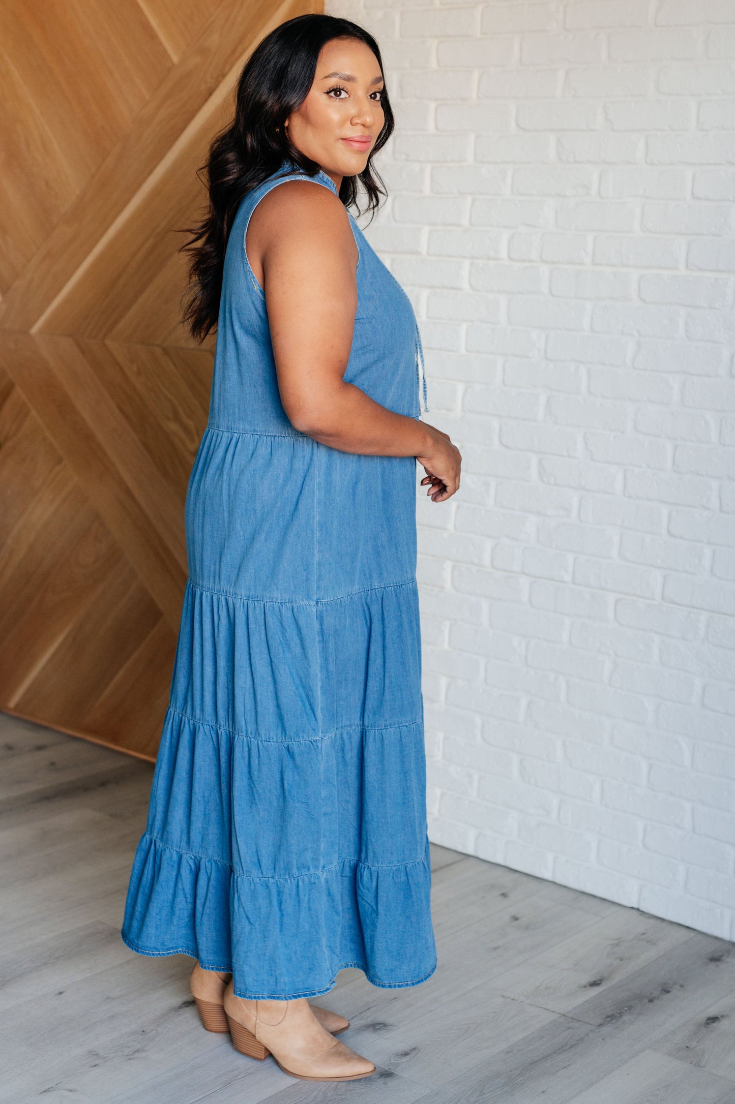 One Eleven North-Perfect Choice Denim Maxi Dress