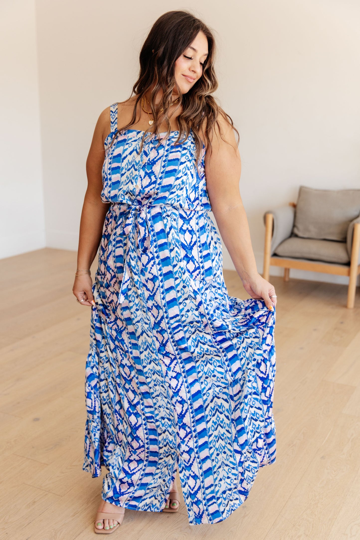 White Birch- Seas The Day Maxi Dress