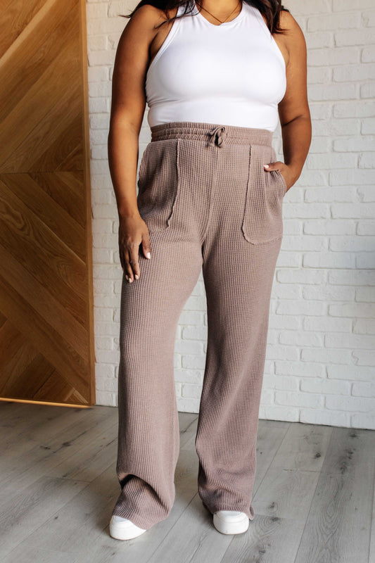 Rae Mode-Set Process Mineral Wash Waffle Knit Pants in Brown