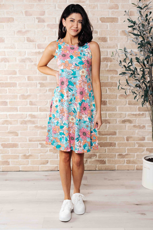 One Eleven North- Summer Garden Sleeveless Swing Dress