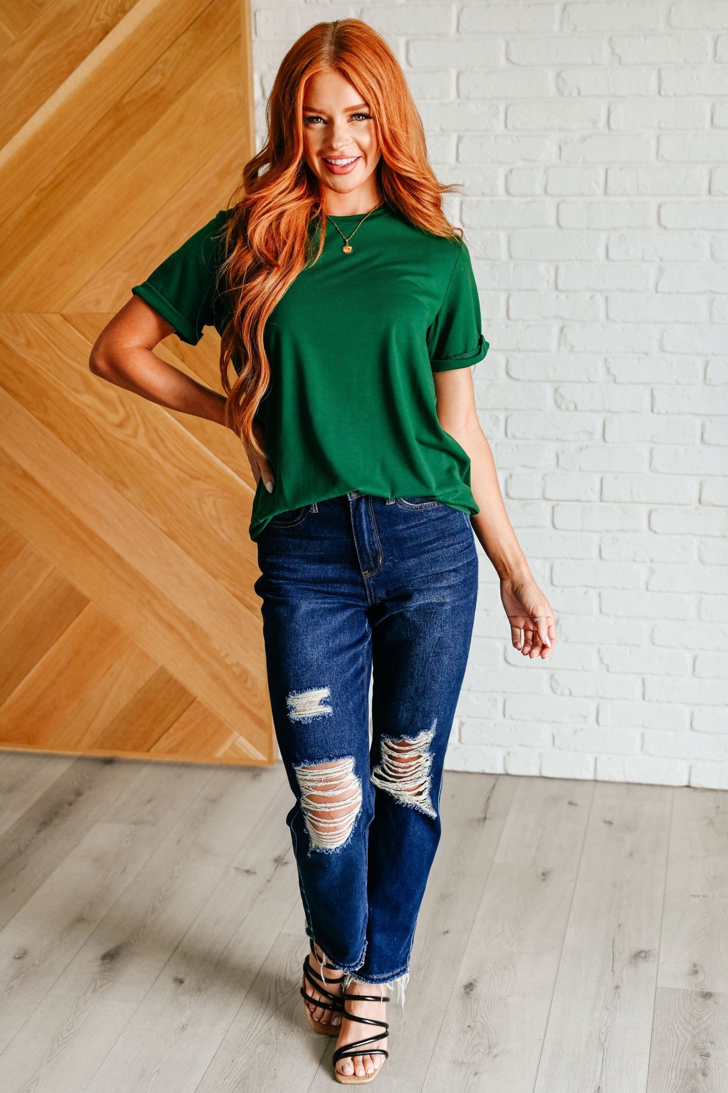 One Eleven North- Uptown Crew T-Shirt in Green