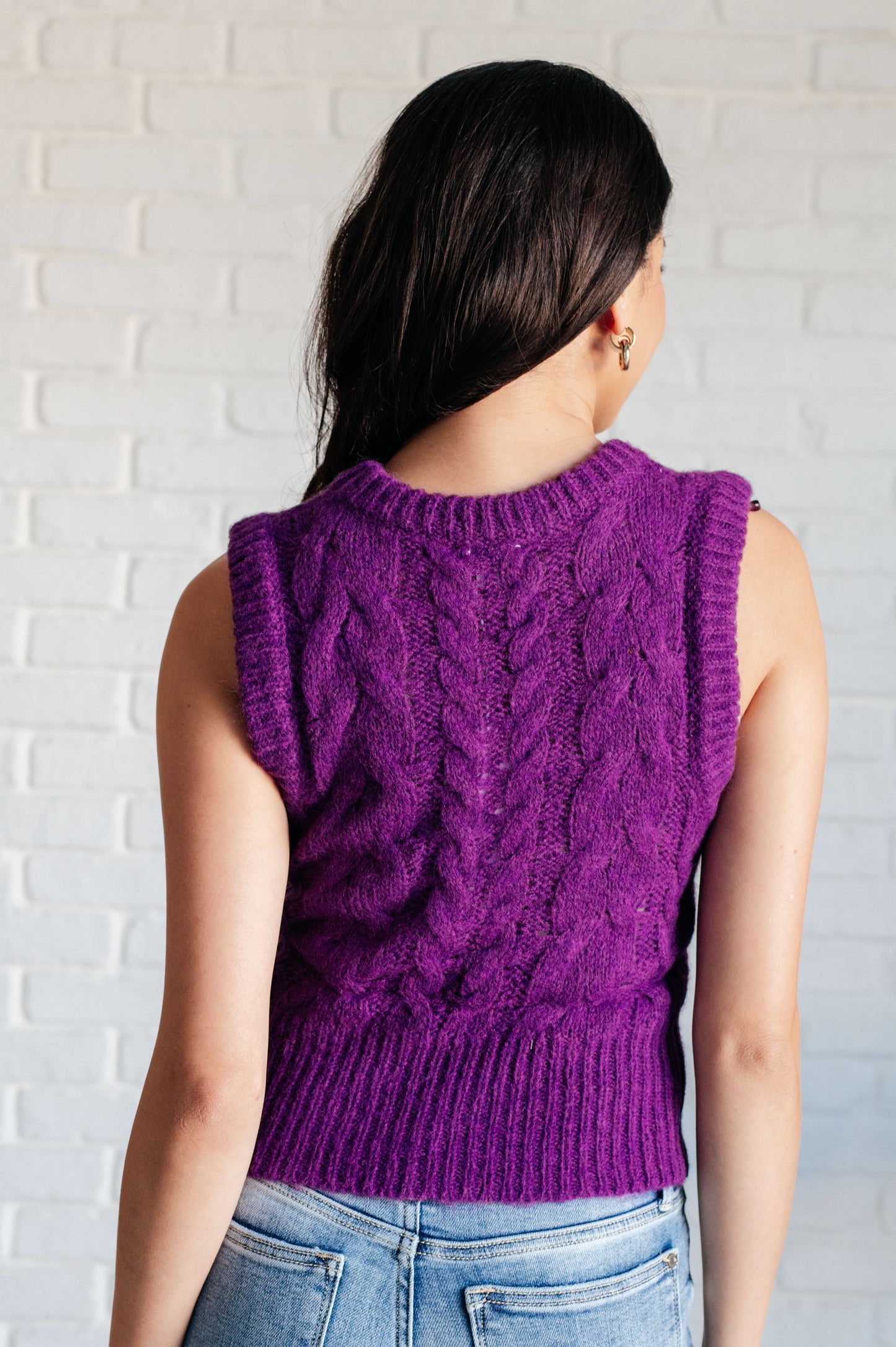 GeeGee- What's On Your Mind Cable Knit Vest