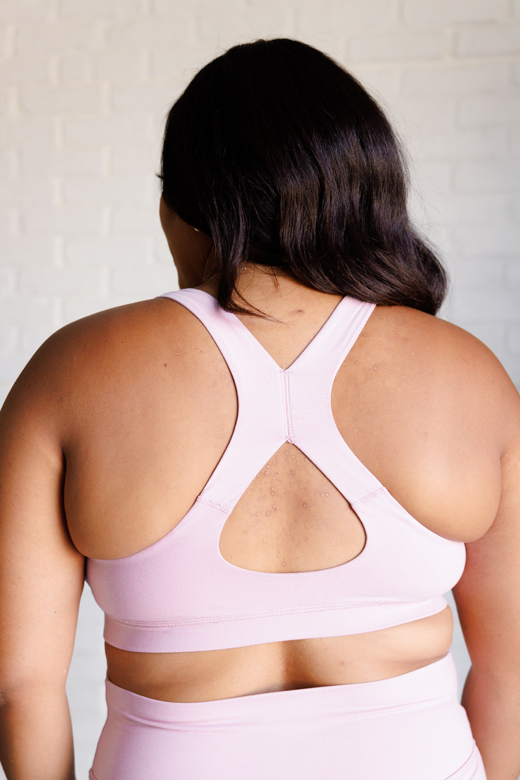 Rae Mode-Working Out My Ego Cross Back Sports Bra in Mauve Peony