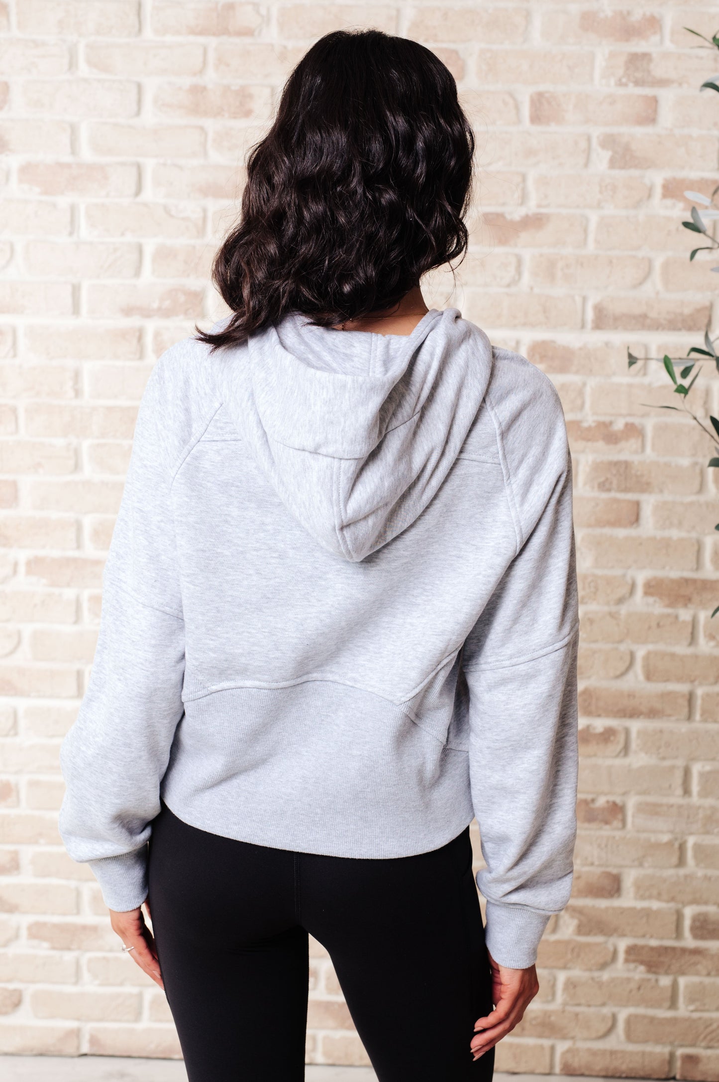 Rae Mode-Working Up A Sweat Hooded Pullover in Grey